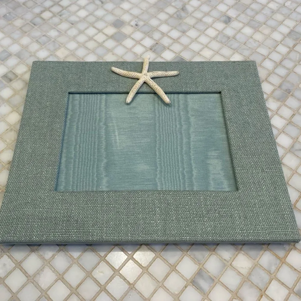 Teal Fabric Starfish 5x7 Picture Fabric
